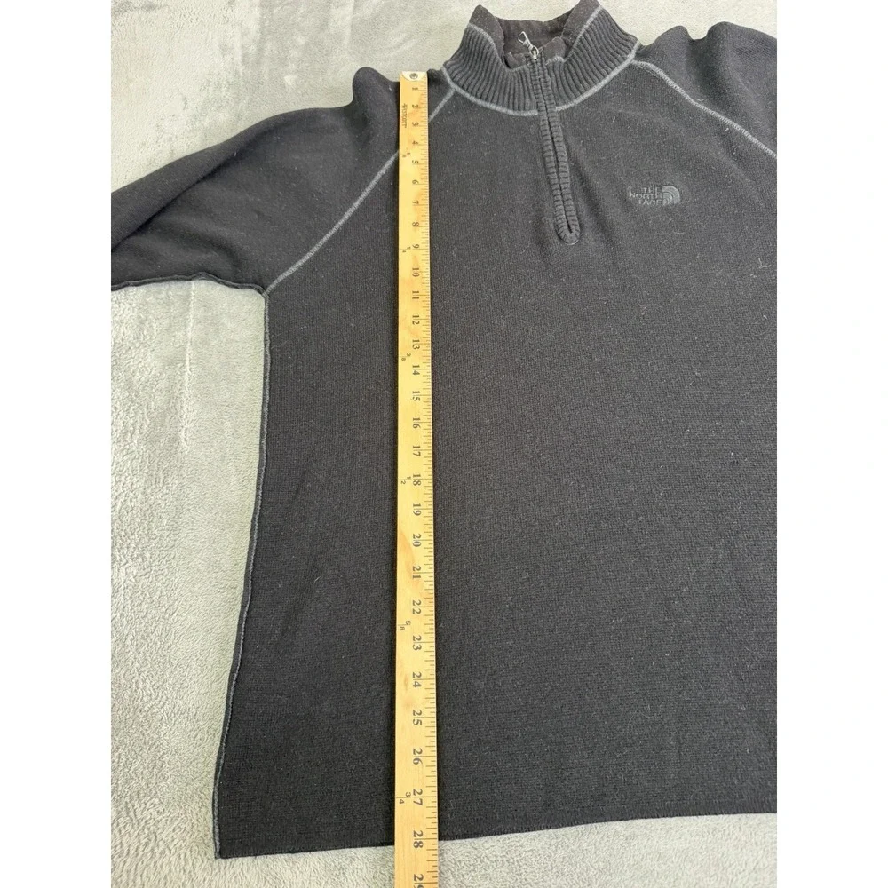 The North Face 1/4 Zip Sweater Men's Size Large Black